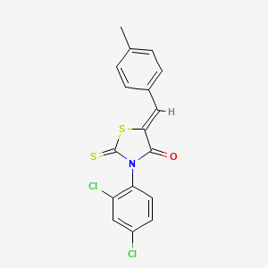 molecular formula C17H11Cl2NOS2 B5157343 3-(2,4-dichlorophenyl)-5-(4-methylbenzylidene)-2-thioxo-1,3-thiazolidin-4-one 