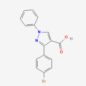 molecular formula C16H11BrN2O2 B5157346 3-(4-溴苯基)-1-苯基-1H-吡唑-4-甲酸 CAS No. 5862-35-1