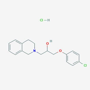 molecular formula C18H21Cl2NO2 B5157353 1-(4-chlorophenoxy)-3-(3,4-dihydro-2(1H)-isoquinolinyl)-2-propanol hydrochloride 