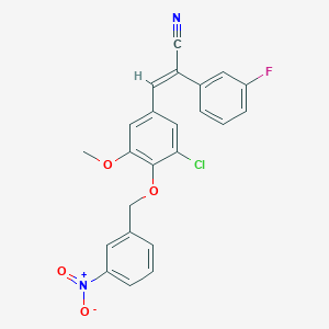 3-{3-chloro-5-methoxy-4-[(3-nitrobenzyl)oxy]phenyl}-2-(3-fluorophenyl)acrylonitrile