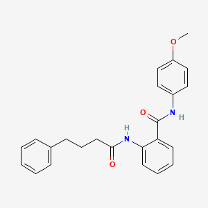 molecular formula C24H24N2O3 B5157381 N-(4-methoxyphenyl)-2-[(4-phenylbutanoyl)amino]benzamide 