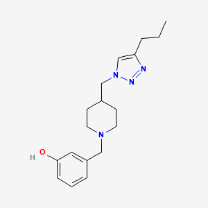 molecular formula C18H26N4O B5157411 3-({4-[(4-propyl-1H-1,2,3-triazol-1-yl)methyl]-1-piperidinyl}methyl)phenol trifluoroacetate (salt) 
