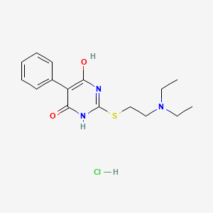 molecular formula C16H22ClN3O2S B5157413 2-{[2-(diethylamino)ethyl]thio}-6-hydroxy-5-phenyl-4(3H)-pyrimidinone hydrochloride 