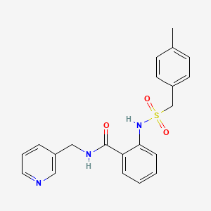 molecular formula C21H21N3O3S B5157417 2-{[(4-methylbenzyl)sulfonyl]amino}-N-(3-pyridinylmethyl)benzamide 
