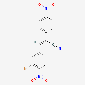 molecular formula C15H8BrN3O4 B5157418 3-(3-bromo-4-nitrophenyl)-2-(4-nitrophenyl)acrylonitrile 