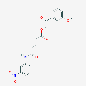 molecular formula C20H20N2O7 B5157432 2-(3-methoxyphenyl)-2-oxoethyl 5-[(3-nitrophenyl)amino]-5-oxopentanoate 