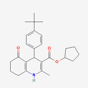 cyclopentyl 4-(4-tert-butylphenyl)-2-methyl-5-oxo-1,4,5,6,7,8-hexahydro-3-quinolinecarboxylate