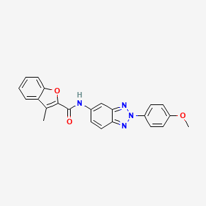 molecular formula C23H18N4O3 B5157516 N-[2-(4-methoxyphenyl)-2H-1,2,3-benzotriazol-5-yl]-3-methyl-1-benzofuran-2-carboxamide 
