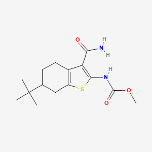 methyl [3-(aminocarbonyl)-6-tert-butyl-4,5,6,7-tetrahydro-1-benzothien-2-yl]carbamate