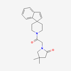 molecular formula C21H26N2O2 B5157547 4,4-dimethyl-1-[2-oxo-2-(1'H-spiro[indene-1,4'-piperidin]-1'-yl)ethyl]-2-pyrrolidinone 