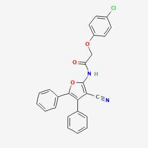 molecular formula C25H17ClN2O3 B5157569 2-(4-chlorophenoxy)-N-(3-cyano-4,5-diphenyl-2-furyl)acetamide 