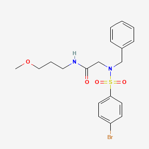 molecular formula C19H23BrN2O4S B5157595 N~2~-benzyl-N~2~-[(4-bromophenyl)sulfonyl]-N~1~-(3-methoxypropyl)glycinamide 
