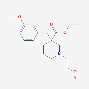 ethyl 1-(2-hydroxyethyl)-3-(3-methoxybenzyl)-3-piperidinecarboxylate