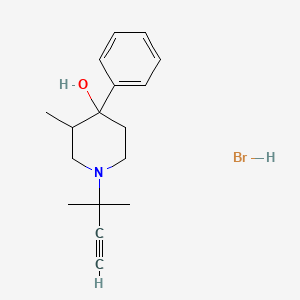 molecular formula C17H24BrNO B5157630 1-(1,1-dimethyl-2-propyn-1-yl)-3-methyl-4-phenyl-4-piperidinol hydrobromide 