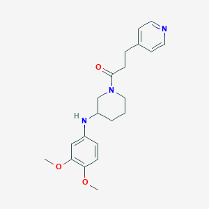 molecular formula C21H27N3O3 B5157655 N-(3,4-dimethoxyphenyl)-1-[3-(4-pyridinyl)propanoyl]-3-piperidinamine 