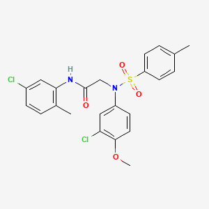 N~2~-(3-chloro-4-methoxyphenyl)-N~1~-(5-chloro-2-methylphenyl)-N~2~-[(4-methylphenyl)sulfonyl]glycinamide