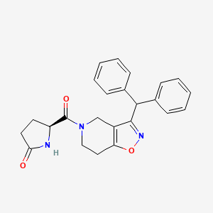 (5S)-5-{[3-(diphenylmethyl)-6,7-dihydroisoxazolo[4,5-c]pyridin-5(4H)-yl]carbonyl}-2-pyrrolidinone