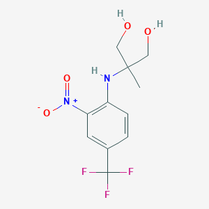 molecular formula C11H13F3N2O4 B5157678 2-methyl-2-{[2-nitro-4-(trifluoromethyl)phenyl]amino}-1,3-propanediol 