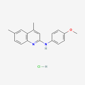 molecular formula C18H19ClN2O B5157694 N-(4-methoxyphenyl)-4,6-dimethyl-2-quinolinamine hydrochloride 