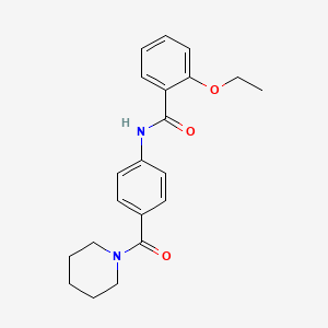 molecular formula C21H24N2O3 B5157695 2-ethoxy-N-[4-(1-piperidinylcarbonyl)phenyl]benzamide 