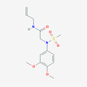 molecular formula C14H20N2O5S B5157702 N~1~-allyl-N~2~-(3,4-dimethoxyphenyl)-N~2~-(methylsulfonyl)glycinamide 