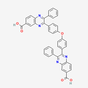 molecular formula C42H26N4O5 B5157801 3-{4-[4-(6-carboxy-3-phenyl-2-quinoxalinyl)phenoxy]phenyl}-2-phenyl-6-quinoxalinecarboxylic acid 