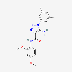 molecular formula C19H21N5O3 B5157823 5-amino-N-(2,4-dimethoxyphenyl)-1-(3,5-dimethylphenyl)-1H-1,2,3-triazole-4-carboxamide 