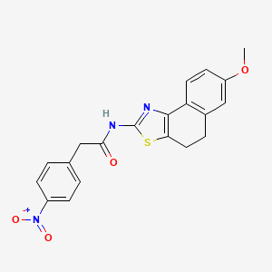 N-(7-methoxy-4,5-dihydronaphtho[1,2-d][1,3]thiazol-2-yl)-2-(4-nitrophenyl)acetamide