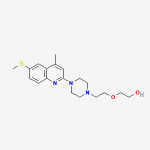 molecular formula C19H27N3O2S B5157842 2-(2-{4-[4-methyl-6-(methylthio)-2-quinolinyl]-1-piperazinyl}ethoxy)ethanol 
