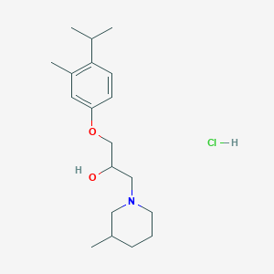 molecular formula C19H32ClNO2 B5157854 1-(4-isopropyl-3-methylphenoxy)-3-(3-methyl-1-piperidinyl)-2-propanol hydrochloride 