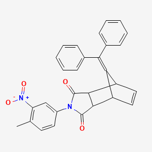 molecular formula C29H22N2O4 B5157860 10-(diphenylmethylene)-4-(4-methyl-3-nitrophenyl)-4-azatricyclo[5.2.1.0~2,6~]dec-8-ene-3,5-dione 