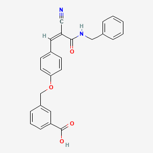 molecular formula C25H20N2O4 B5157864 3-({4-[3-(benzylamino)-2-cyano-3-oxo-1-propen-1-yl]phenoxy}methyl)benzoic acid 
