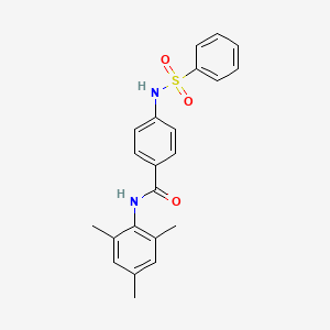 molecular formula C22H22N2O3S B5157870 N-mesityl-4-[(phenylsulfonyl)amino]benzamide 