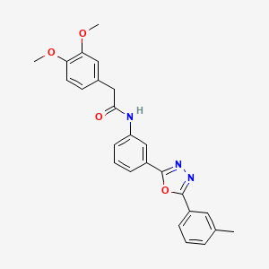2-(3,4-dimethoxyphenyl)-N-{3-[5-(3-methylphenyl)-1,3,4-oxadiazol-2-yl]phenyl}acetamide