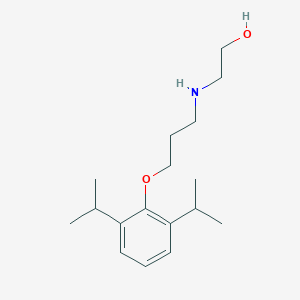 molecular formula C17H29NO2 B5157896 2-{[3-(2,6-diisopropylphenoxy)propyl]amino}ethanol 
