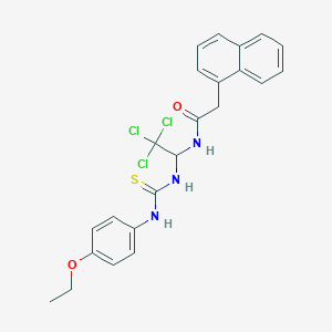 molecular formula C23H22Cl3N3O2S B5157906 2-(1-naphthyl)-N-[2,2,2-trichloro-1-({[(4-ethoxyphenyl)amino]carbonothioyl}amino)ethyl]acetamide 