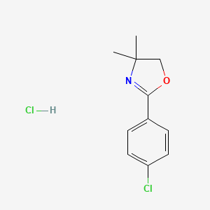 molecular formula C11H13Cl2NO B5157917 2-(4-chlorophenyl)-4,4-dimethyl-4,5-dihydro-1,3-oxazole hydrochloride 