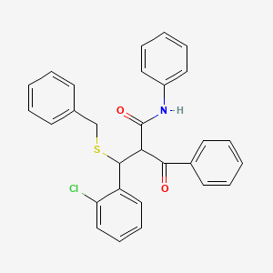 2-benzoyl-3-(benzylthio)-3-(2-chlorophenyl)-N-phenylpropanamide
