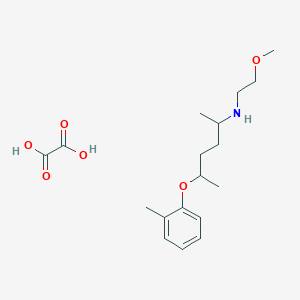molecular formula C18H29NO6 B5157929 N-(2-methoxyethyl)-5-(2-methylphenoxy)-2-hexanamine oxalate 