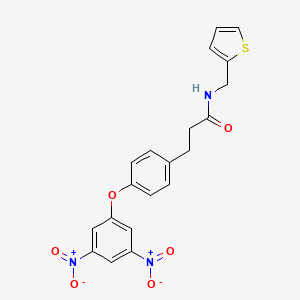 molecular formula C20H17N3O6S B5157948 3-[4-(3,5-dinitrophenoxy)phenyl]-N-(2-thienylmethyl)propanamide 