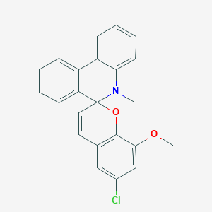 molecular formula C23H18ClNO2 B5157952 6-chloro-8-methoxy-5'-methyl-5'H-spiro[chromene-2,6'-phenanthridine] 