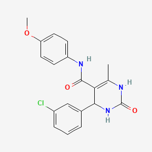 4-(3-chlorophenyl)-N-(4-methoxyphenyl)-6-methyl-2-oxo-1,2,3,4-tetrahydro-5-pyrimidinecarboxamide