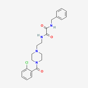molecular formula C22H25ClN4O3 B5157985 N-benzyl-N'-{2-[4-(2-chlorobenzoyl)-1-piperazinyl]ethyl}ethanediamide 