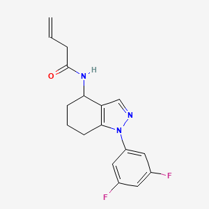 molecular formula C17H17F2N3O B5157989 N-[1-(3,5-difluorophenyl)-4,5,6,7-tetrahydro-1H-indazol-4-yl]-3-butenamide 