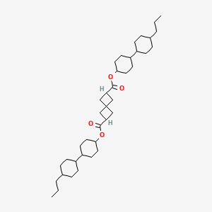 molecular formula C39H64O4 B5158007 bis[4'-propyl-1,1'-bi(cyclohexyl)-4-yl] spiro[3.3]heptane-2,6-dicarboxylate 