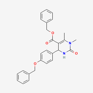 molecular formula C27H26N2O4 B5158054 benzyl 4-[4-(benzyloxy)phenyl]-1,6-dimethyl-2-oxo-1,2,3,4-tetrahydro-5-pyrimidinecarboxylate 