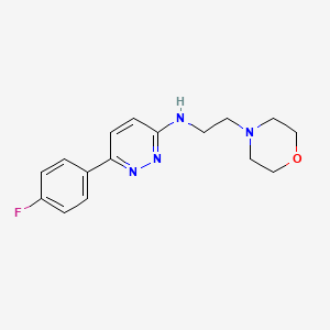 molecular formula C16H19FN4O B5158083 6-(4-fluorophenyl)-N-[2-(4-morpholinyl)ethyl]-3-pyridazinamine 