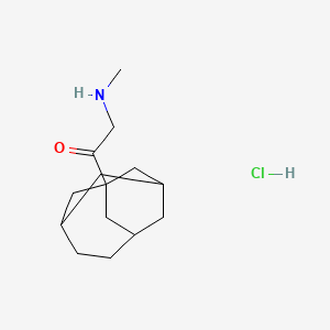 2-(methylamino)-1-tricyclo[4.3.1.1~3,8~]undec-1-ylethanone hydrochloride