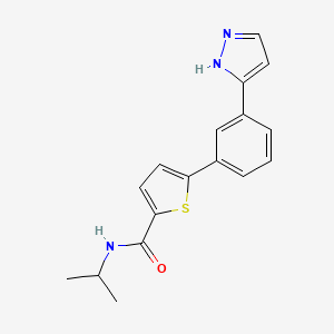 molecular formula C17H17N3OS B5158116 N-isopropyl-5-[3-(1H-pyrazol-3-yl)phenyl]-2-thiophenecarboxamide 