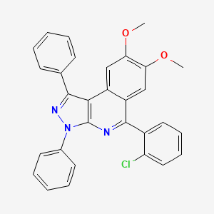 molecular formula C30H22ClN3O2 B5158147 5-(2-chlorophenyl)-7,8-dimethoxy-1,3-diphenyl-3H-pyrazolo[3,4-c]isoquinoline 